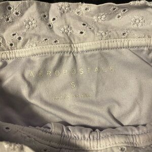 Aeropostale Women's Light Gray Eyelet Shorts